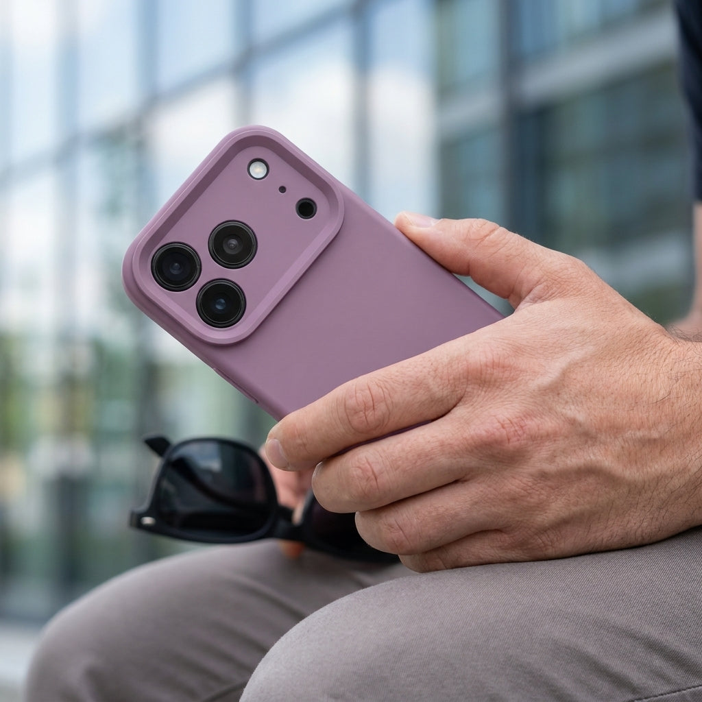 Premium Liquid Silicone iPhone Case – Precision Camera – Blackcurrant