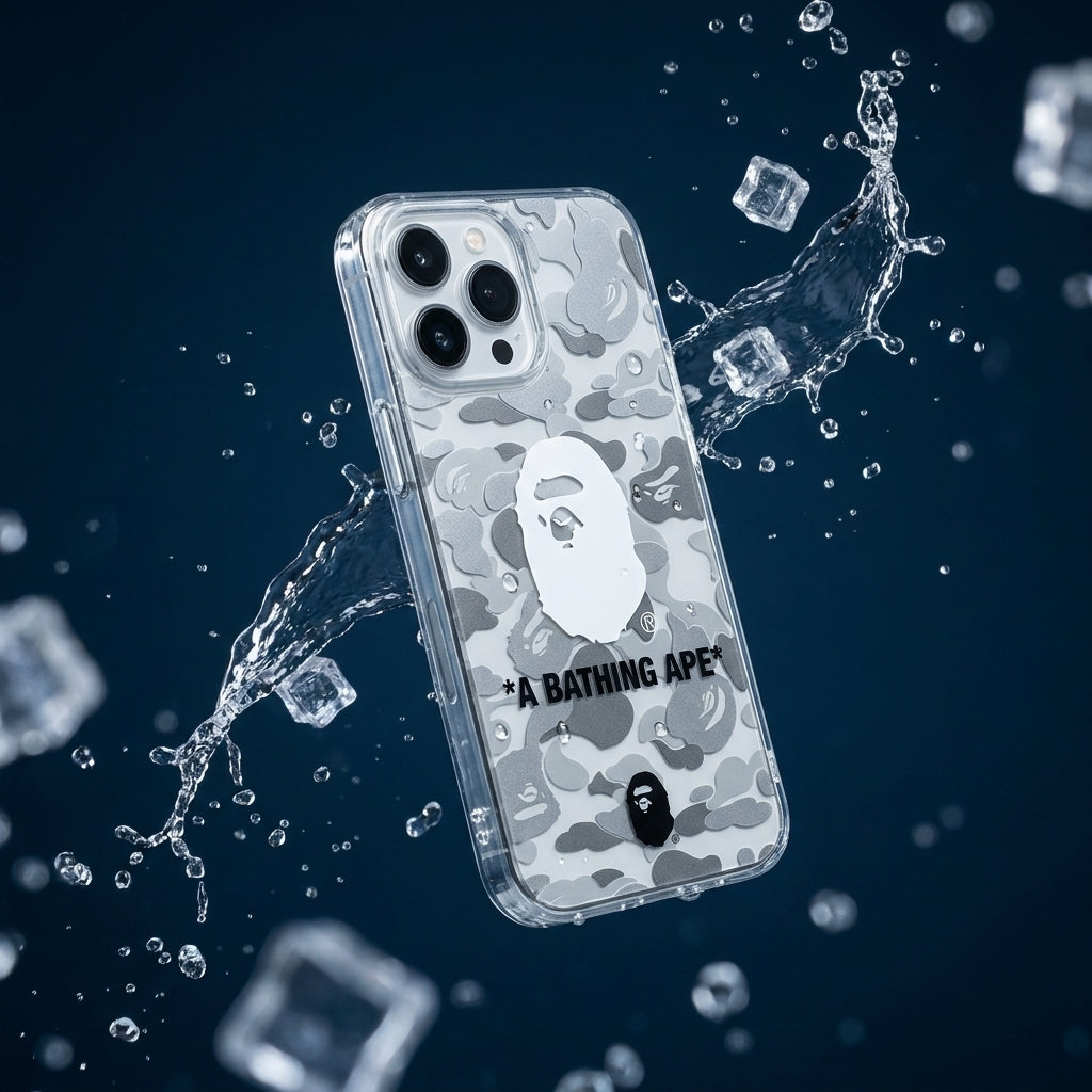 APE Silver Camo Limited iPhone Case - White