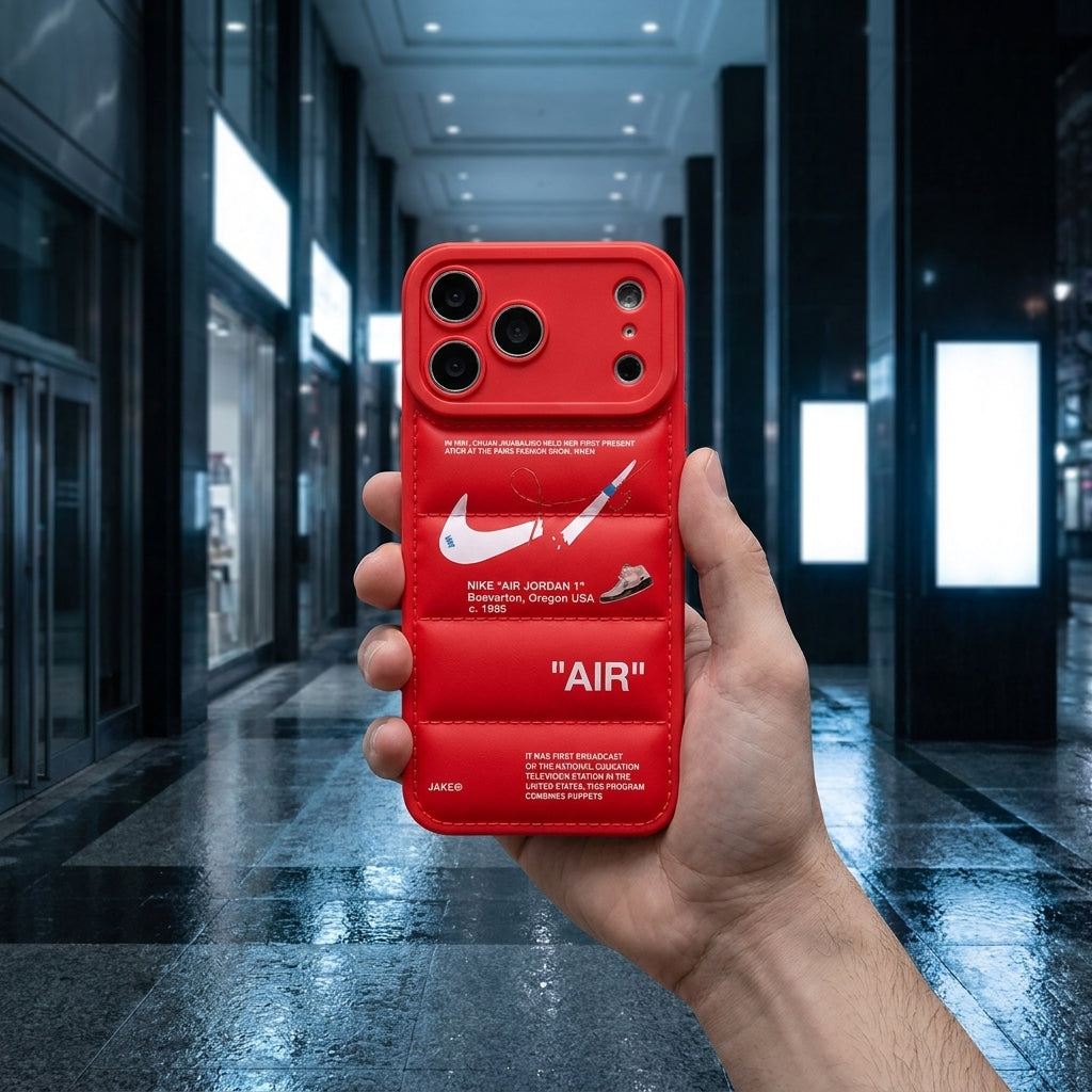 3D Crimson Red Sneaker Streetwear iPhone Case – lifestyle view 6
