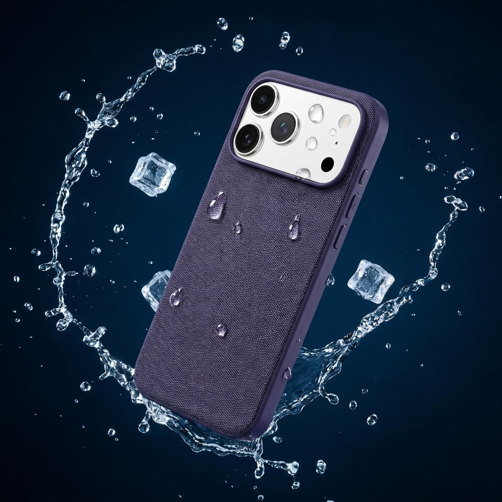 Tech Fabric Texture MagSafe iPhone Case - Purple