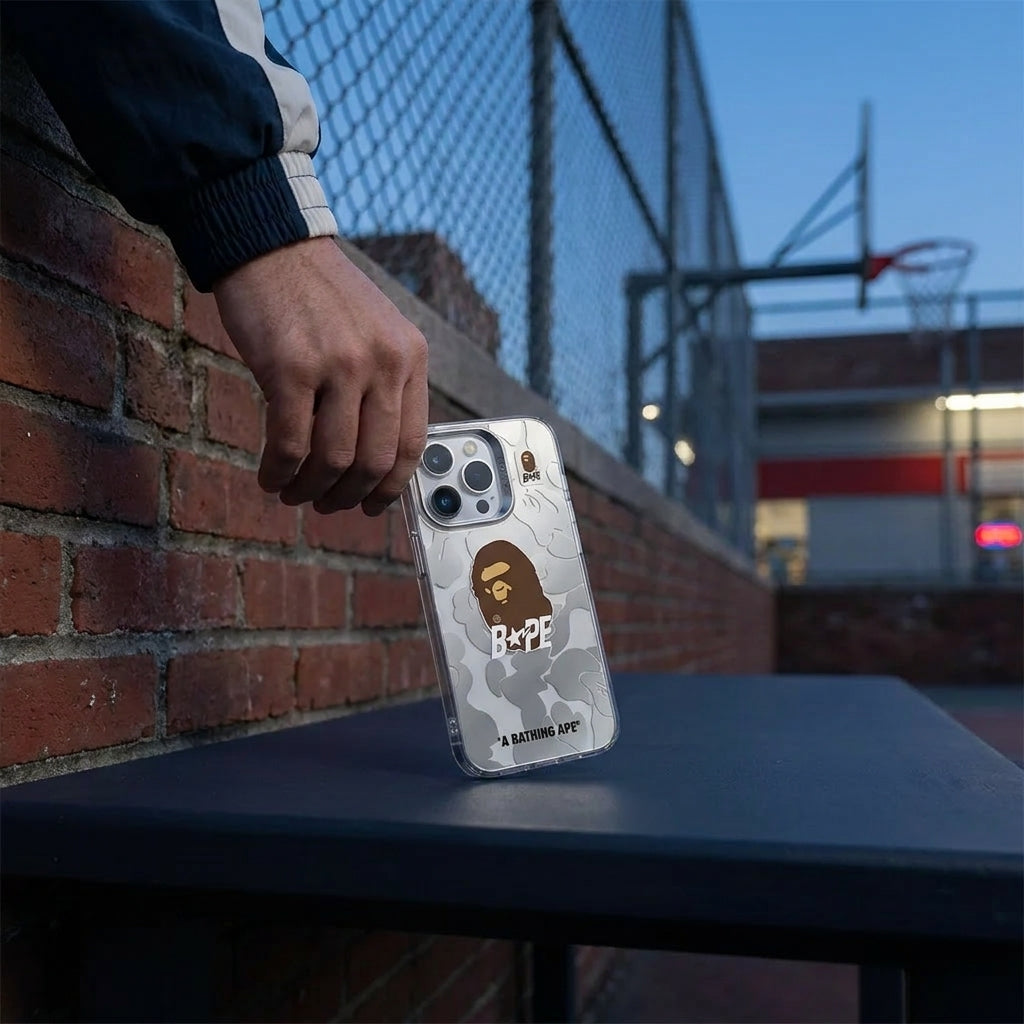 APE Silver Camo Limited iPhone Case - Brown