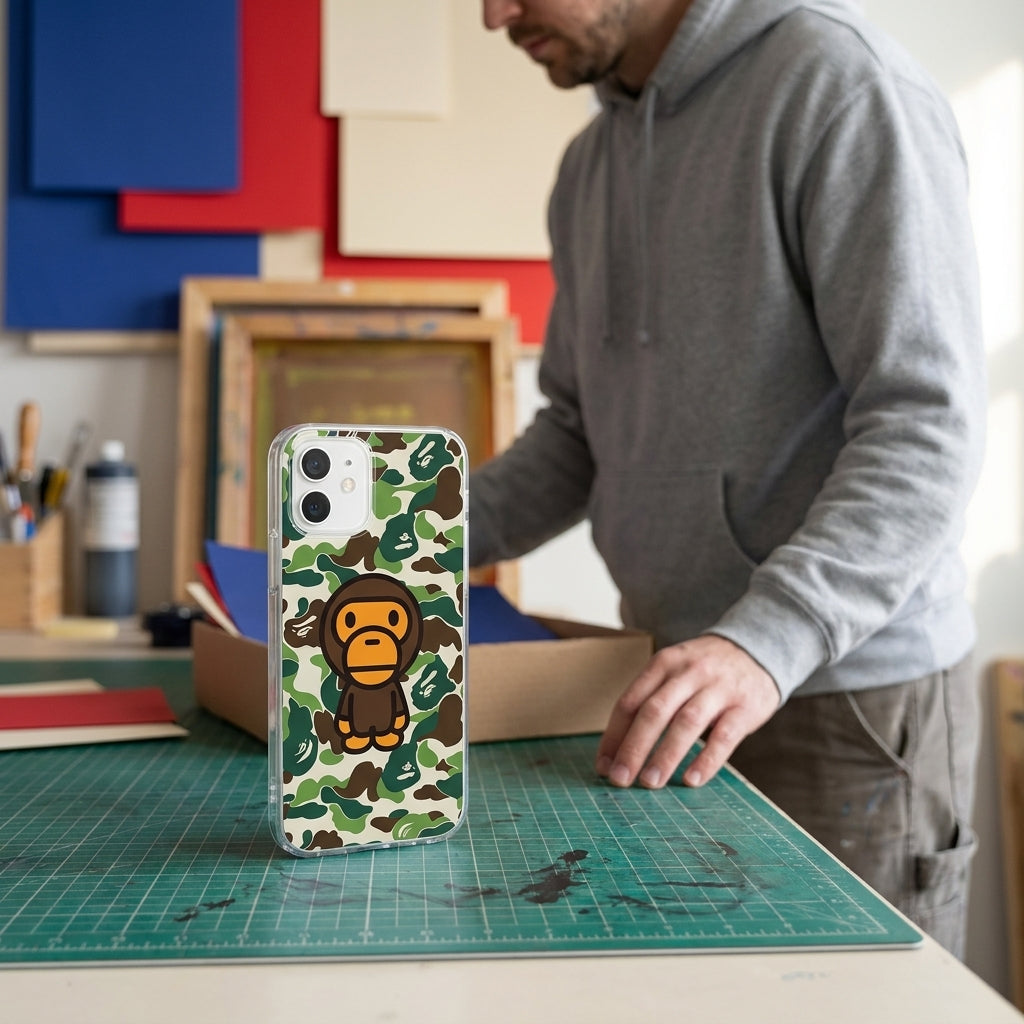 APE Green Baby Cute iPhone Case – Street Art Cartoon Limited Edition Cover