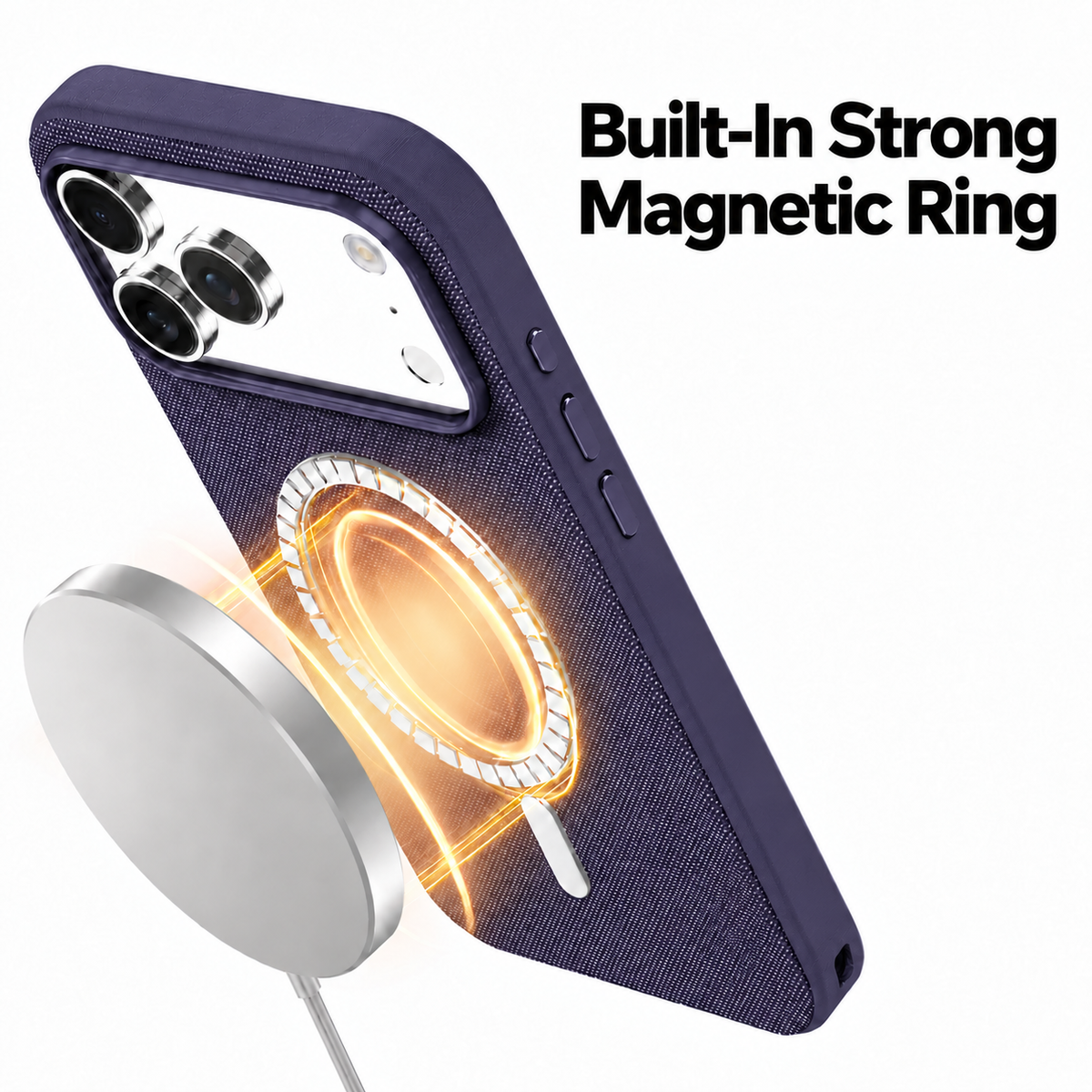 Technical Woven Fabric MagSafe iPhone Case - Purple