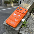 3D Blaze Orange Sneaker Streetwear iPhone Case – lifestyle view 1