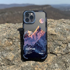 Sunset Golden Mountain Aesthetic iPhone Case – lifestyle view 2