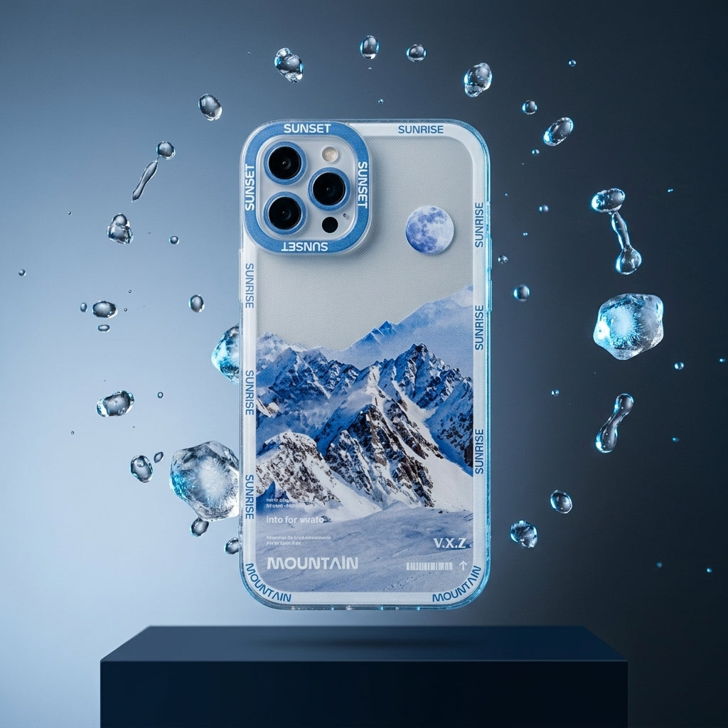 Blue Snow Mountain Aesthetic iPhone Case