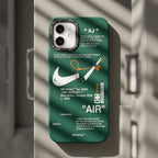 Nike x Off White inspired Streetwear iPhone Case – Green – lifestyle view 2