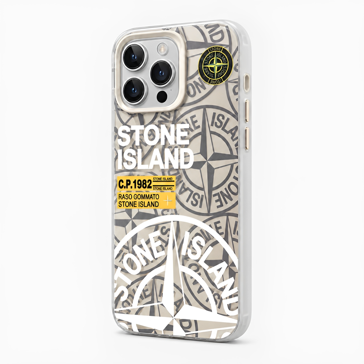 Stone Island Compass Graphic iPhone Case - White