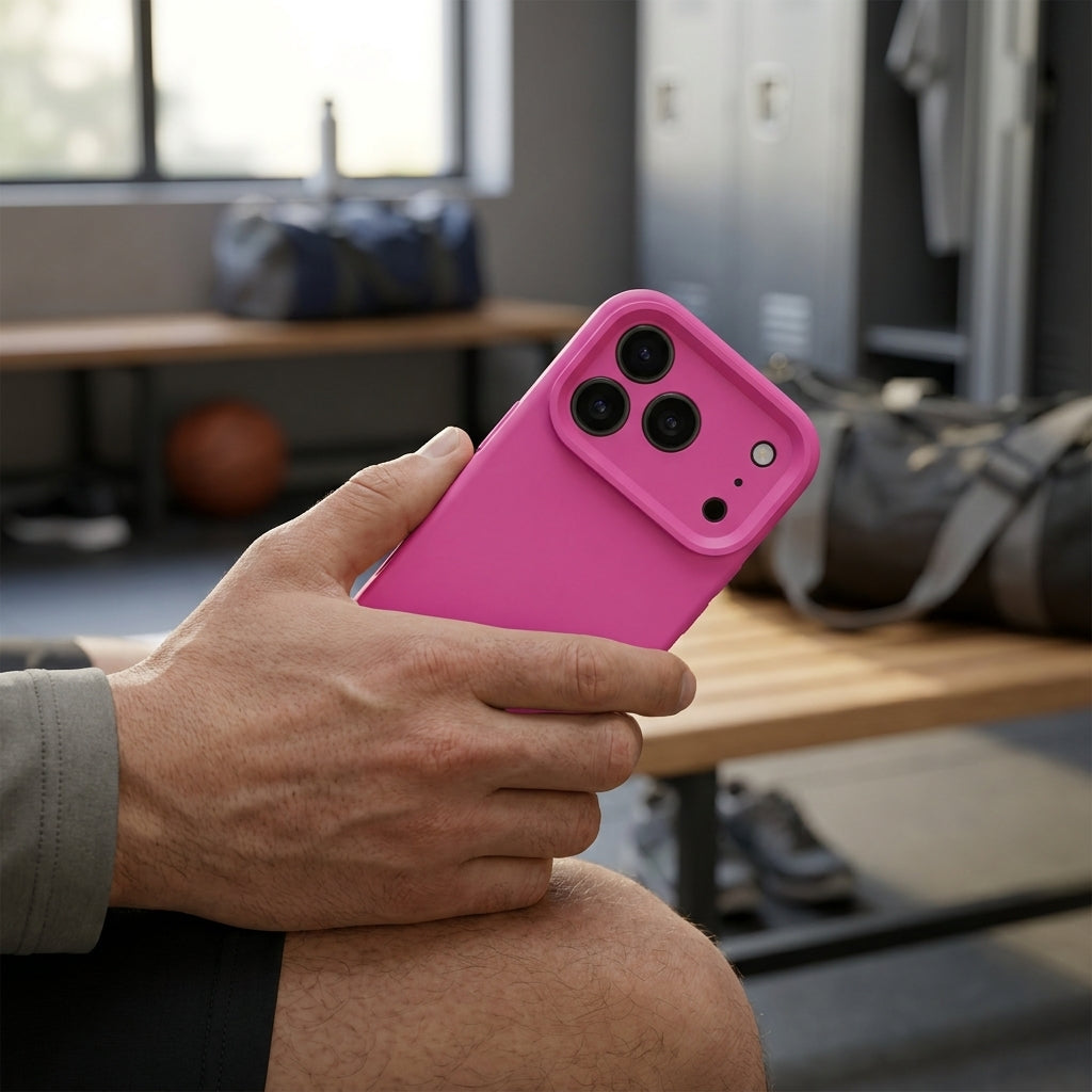 Premium Liquid Silicone iPhone Case – Precision Camera – Dragon Fruit