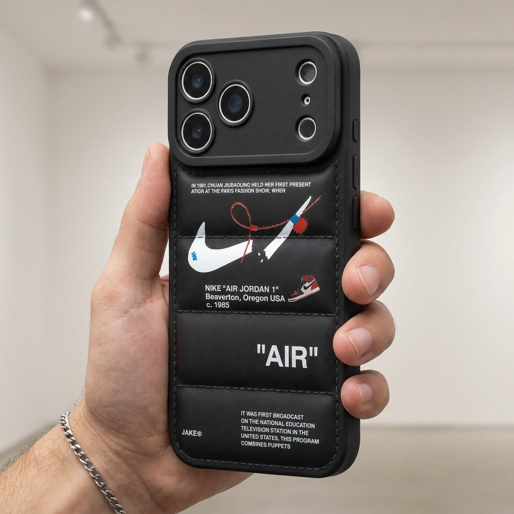 Nike x Off White inspired 3D Streetwear iPhone Case - Black