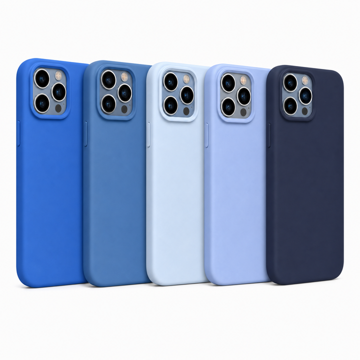 Coastal Blue liquid silicone iPhone case
