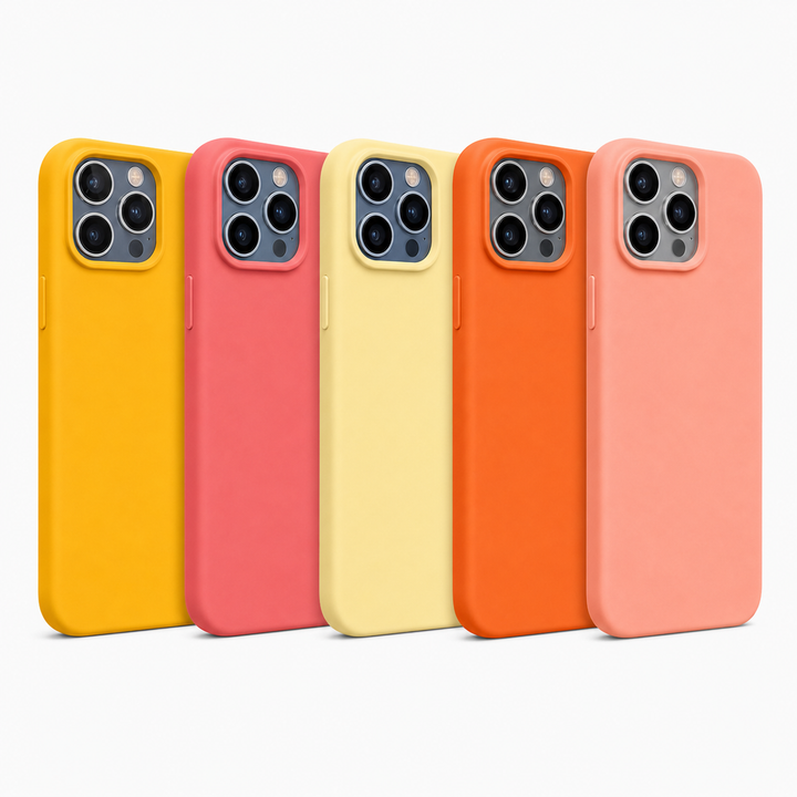 Peach Pink liquid silicone iPhone case
