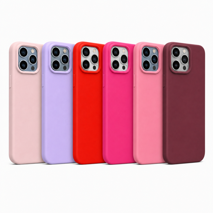 Berry Red liquid silicone iPhone case