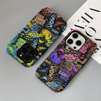 Comic Chaos Purple Matte Glass MagSafe iPhone Case – alternate view 3