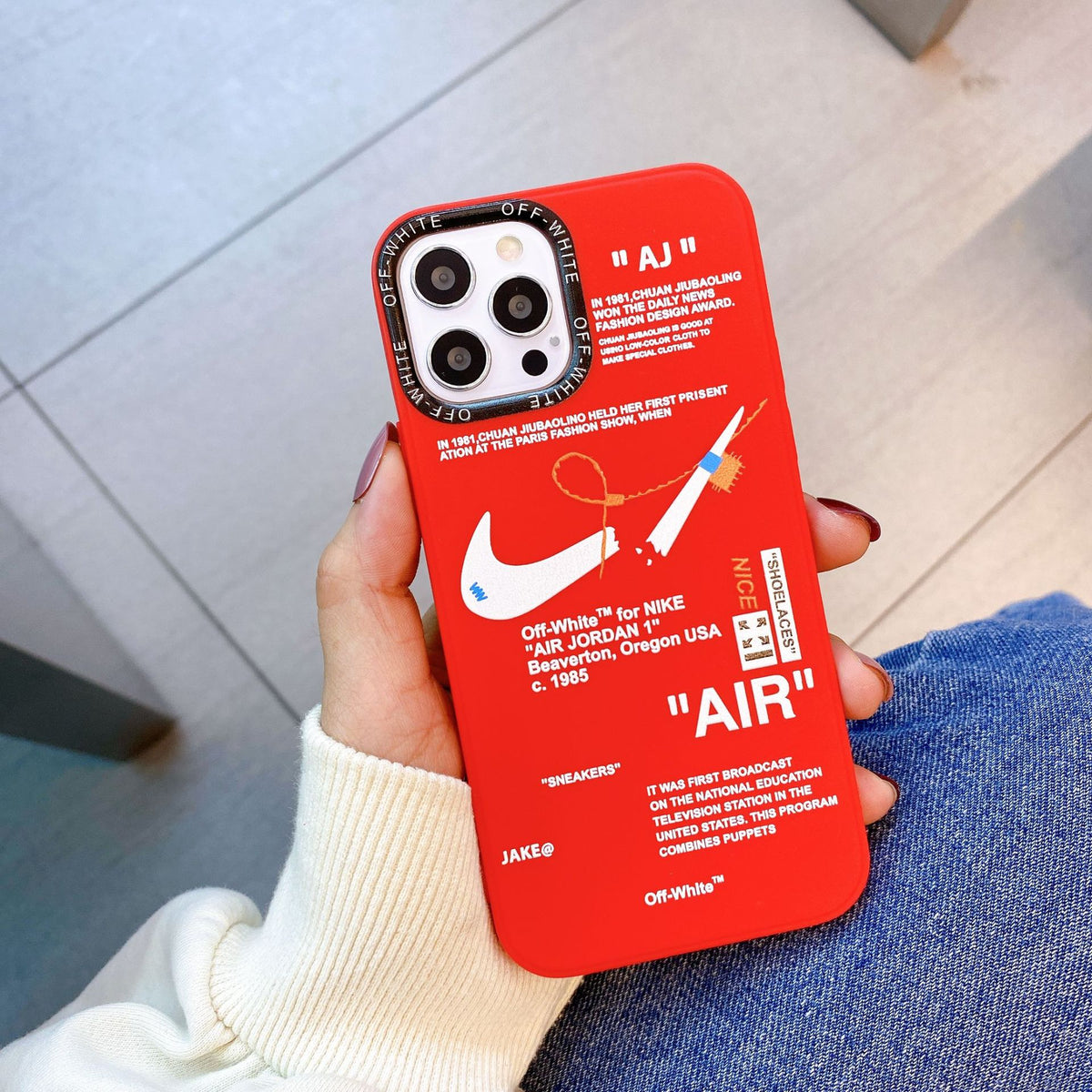 Nike x Off White inspired Streetwear iPhone Case – Red – alternate view 2