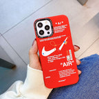 Nike x Off White inspired Streetwear iPhone Case – Red – alternate view 2