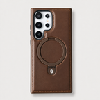 Premium Genuine Leather Magnetic Kickstand Galaxy Case