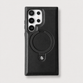 Premium Genuine Leather Magnetic Kickstand Galaxy Case