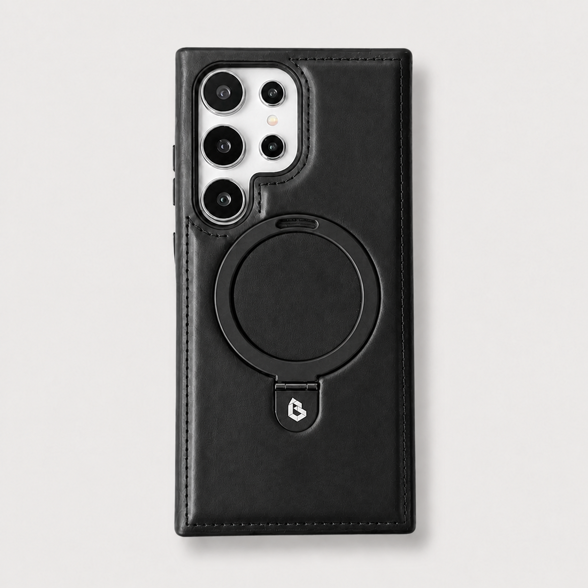 Premium Genuine Leather Magnetic Kickstand Galaxy Case