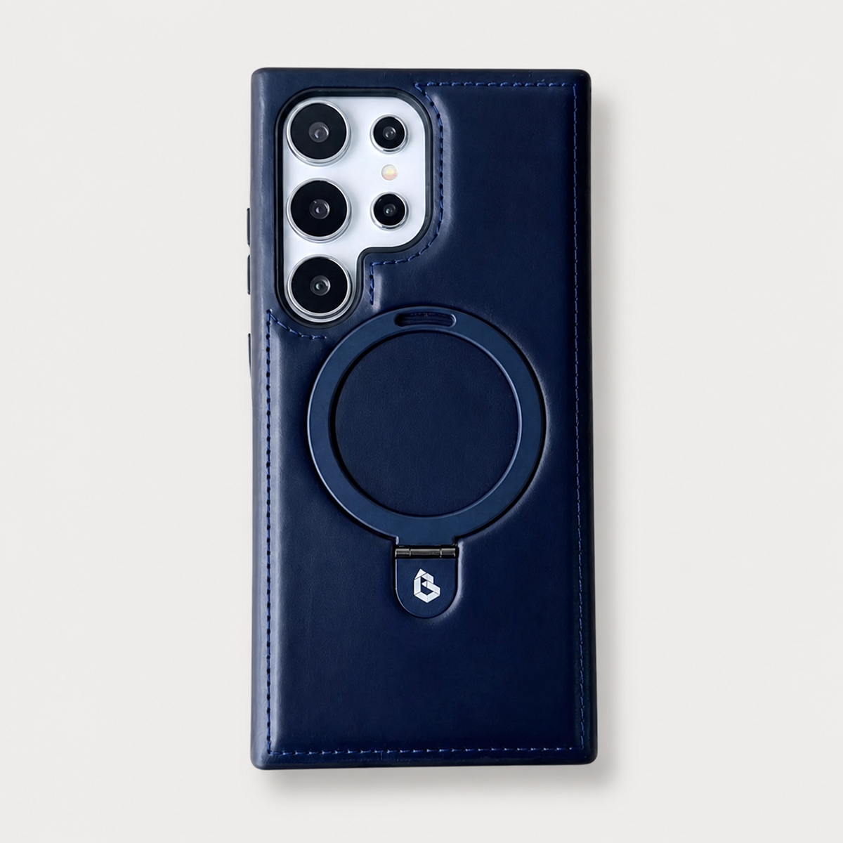 Premium Genuine Leather Magnetic Kickstand Galaxy Case