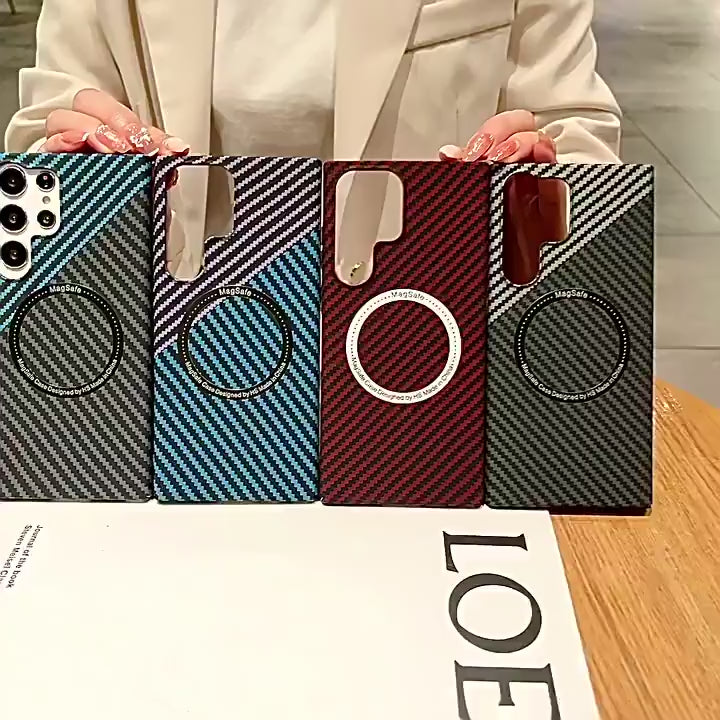 Matte Carbon Fiber Magnetic Galaxy Case